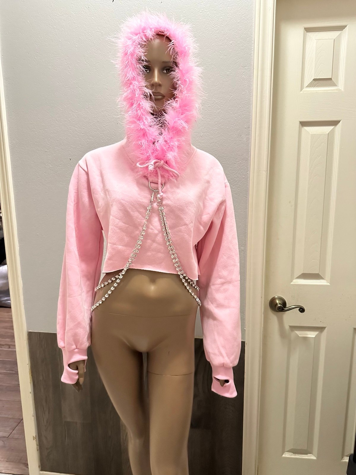 Pink hoodie. Size XS
