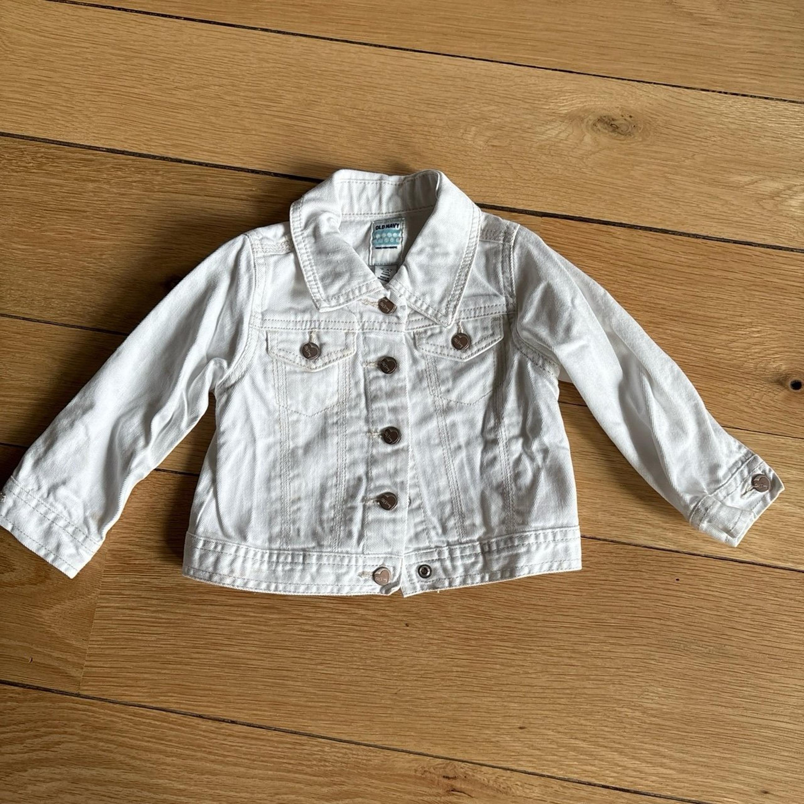 Old Navy White Jean Jacket Size 18-24 mos