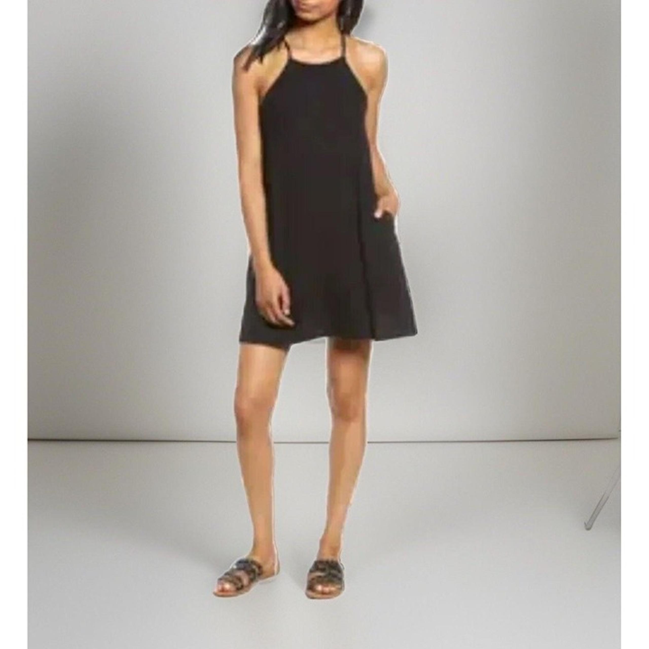 BP NWOT High Neck Ribbed Minidress In Black-Size Large