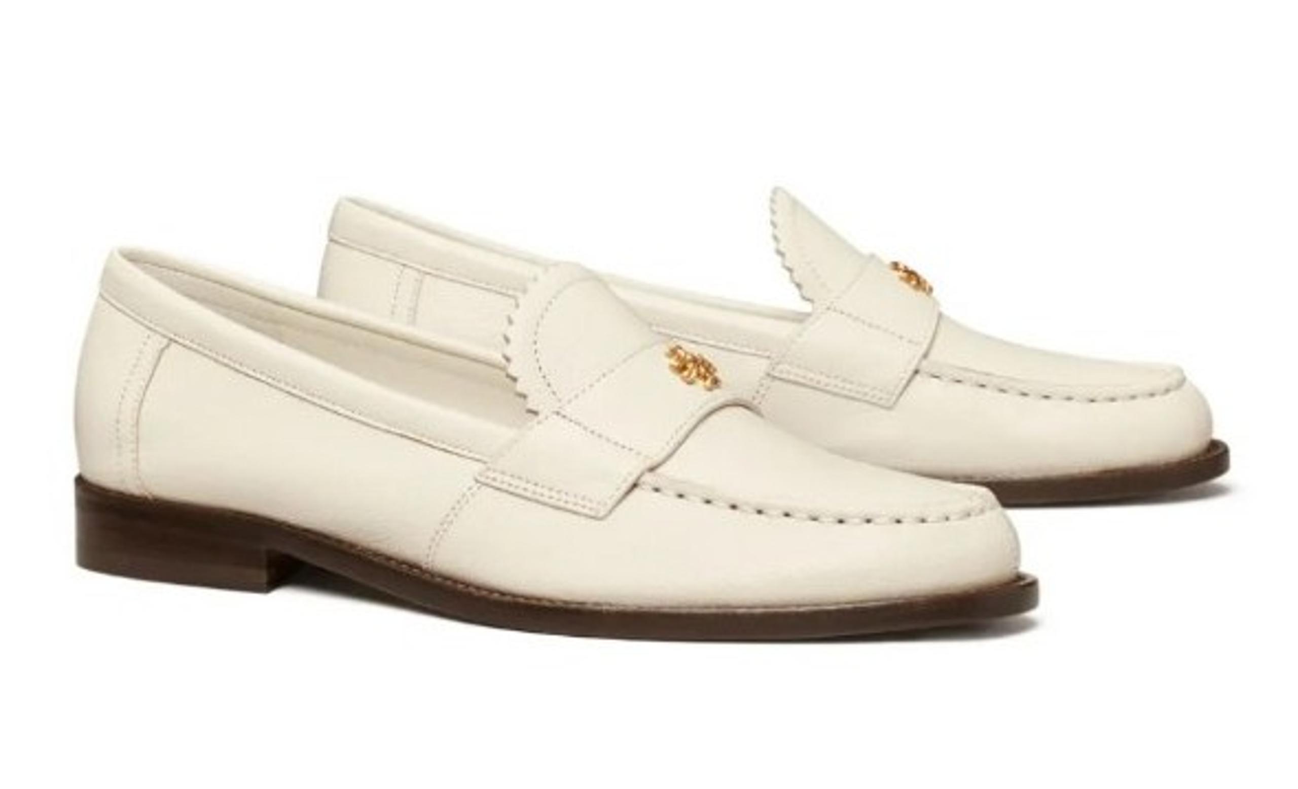 Tory Burch Leather Loafers Women's Size 9.5 IVORY