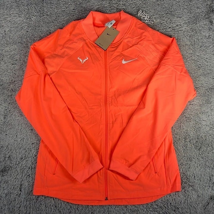 Nike RAFA Dri-Fit Court Tennis Jacket Size Medium Men Bright Mango DV2885-854