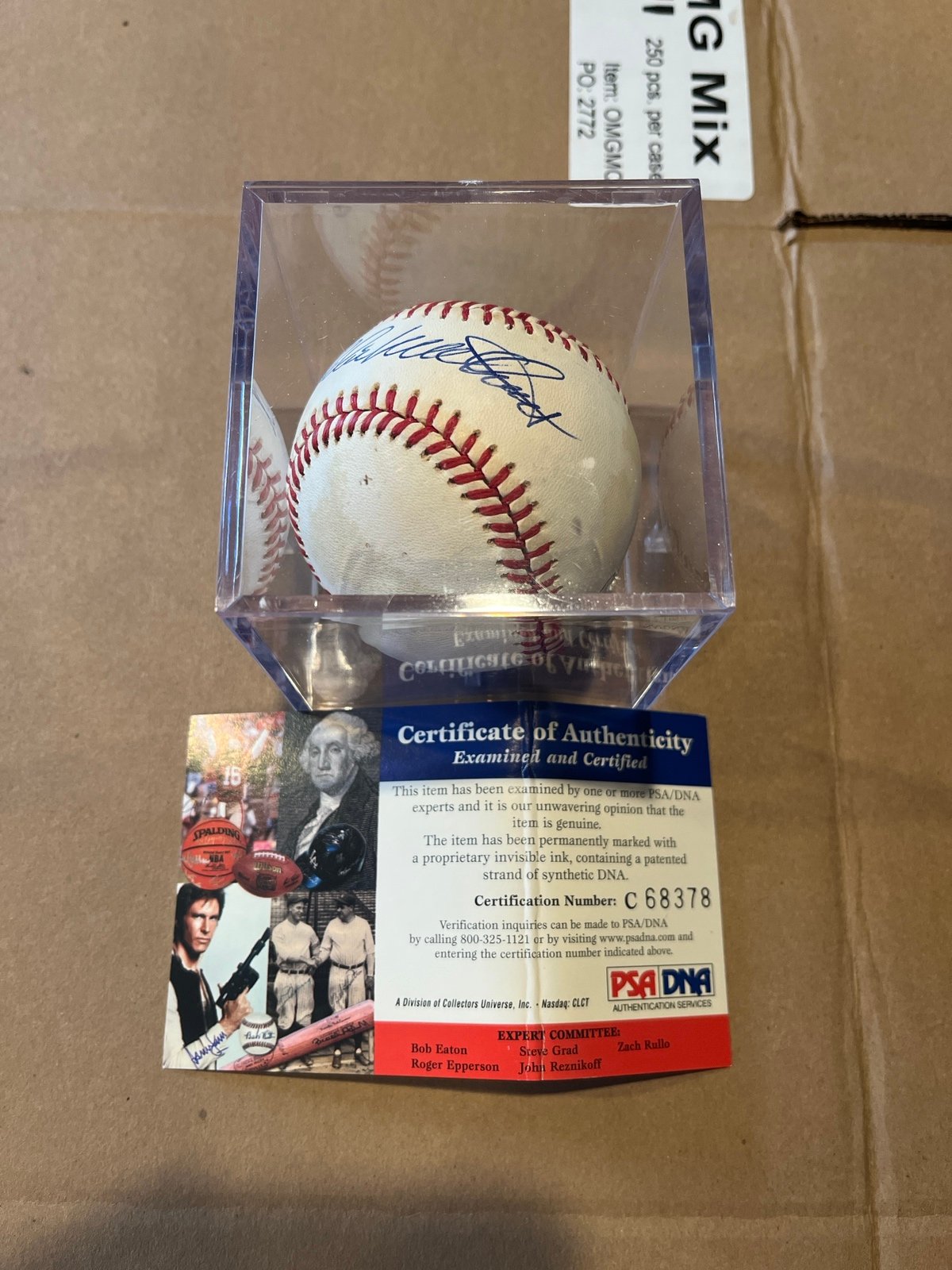 Eddie mathews Autographed baseball