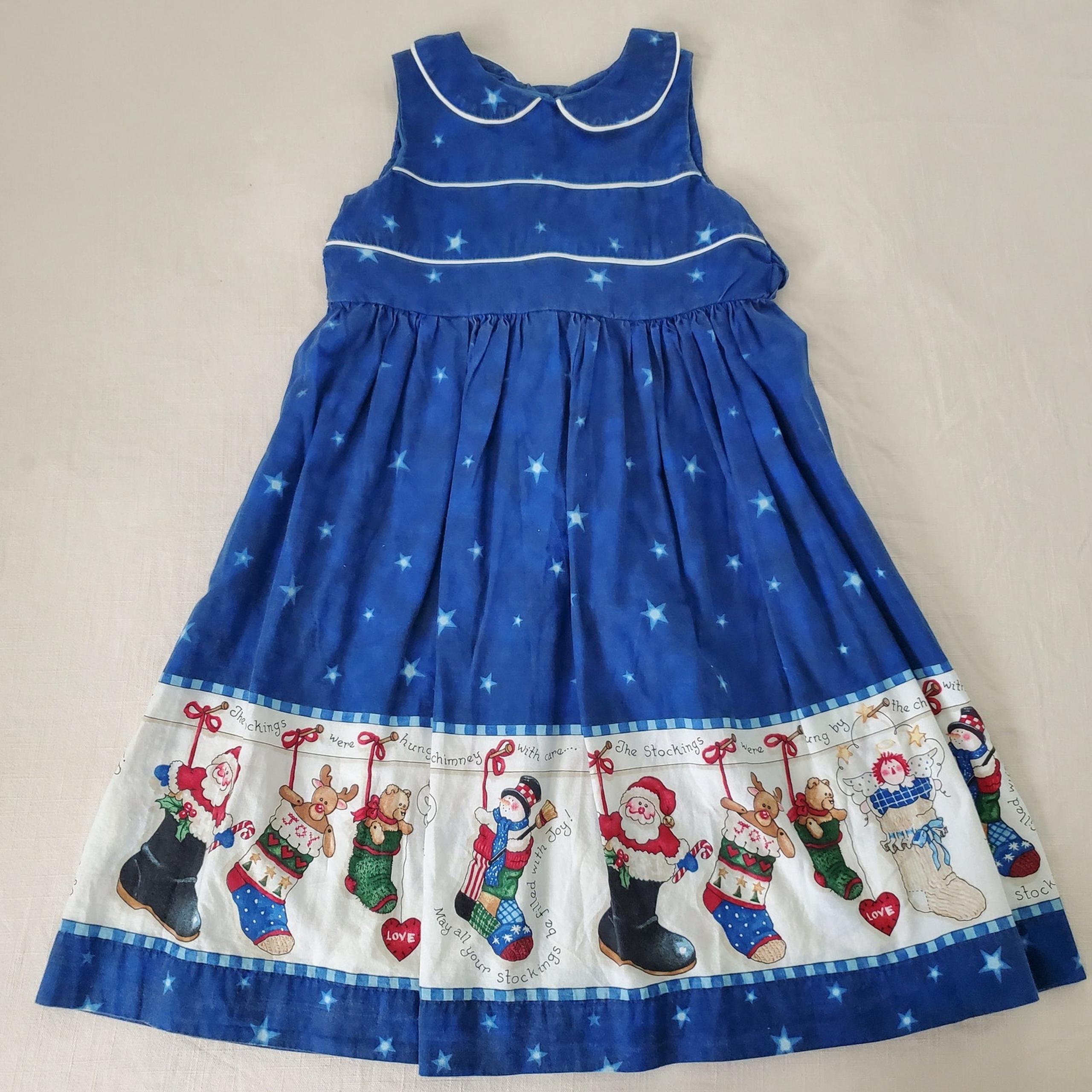 Vintage Christmas Stockings Dress kids 9/10