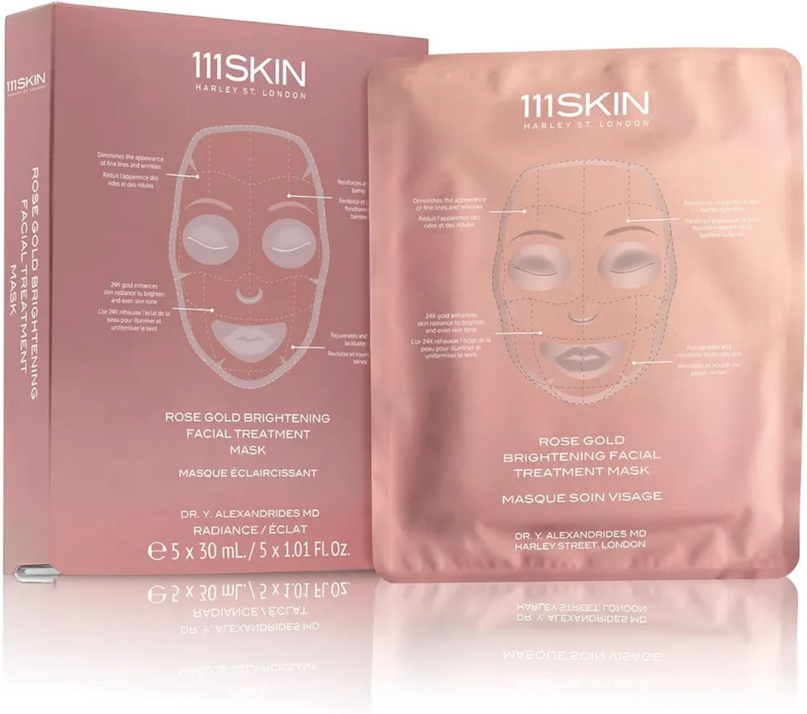 111SKIN Rose Gold Brightening Facial Treatment Mask | Fragrance Free | The Ultim