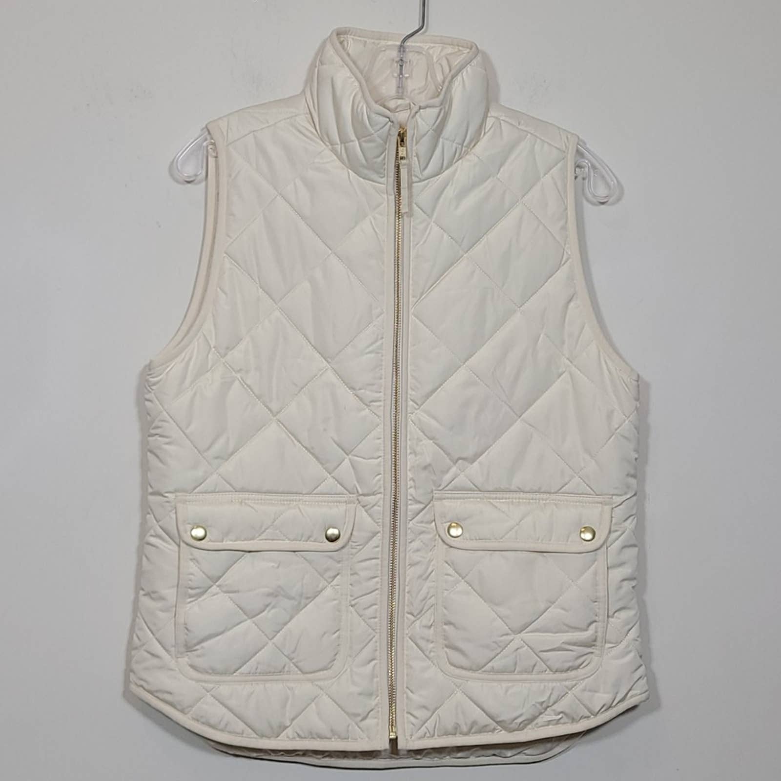 J. Crew Down Excursion Down Ivory Vest Primalof Size S