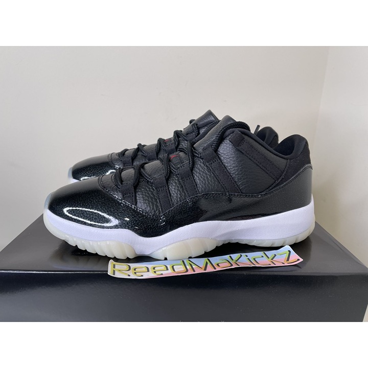 Jordan 11 Retro Low 72-10 Black Mens 9.5us