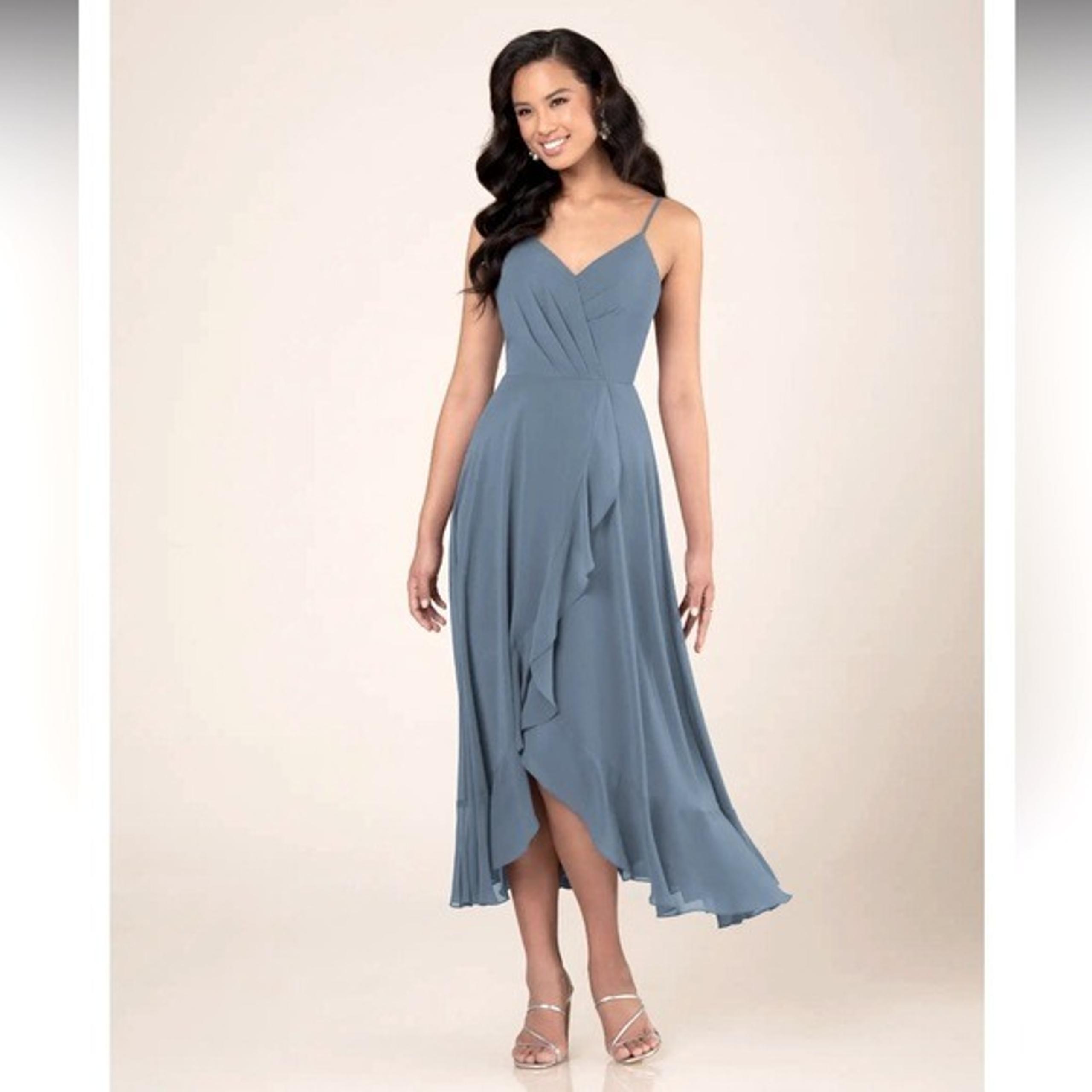SORELLA VITA chiffon a bridesmaid gown in Arctic Blue maxi dress size 8