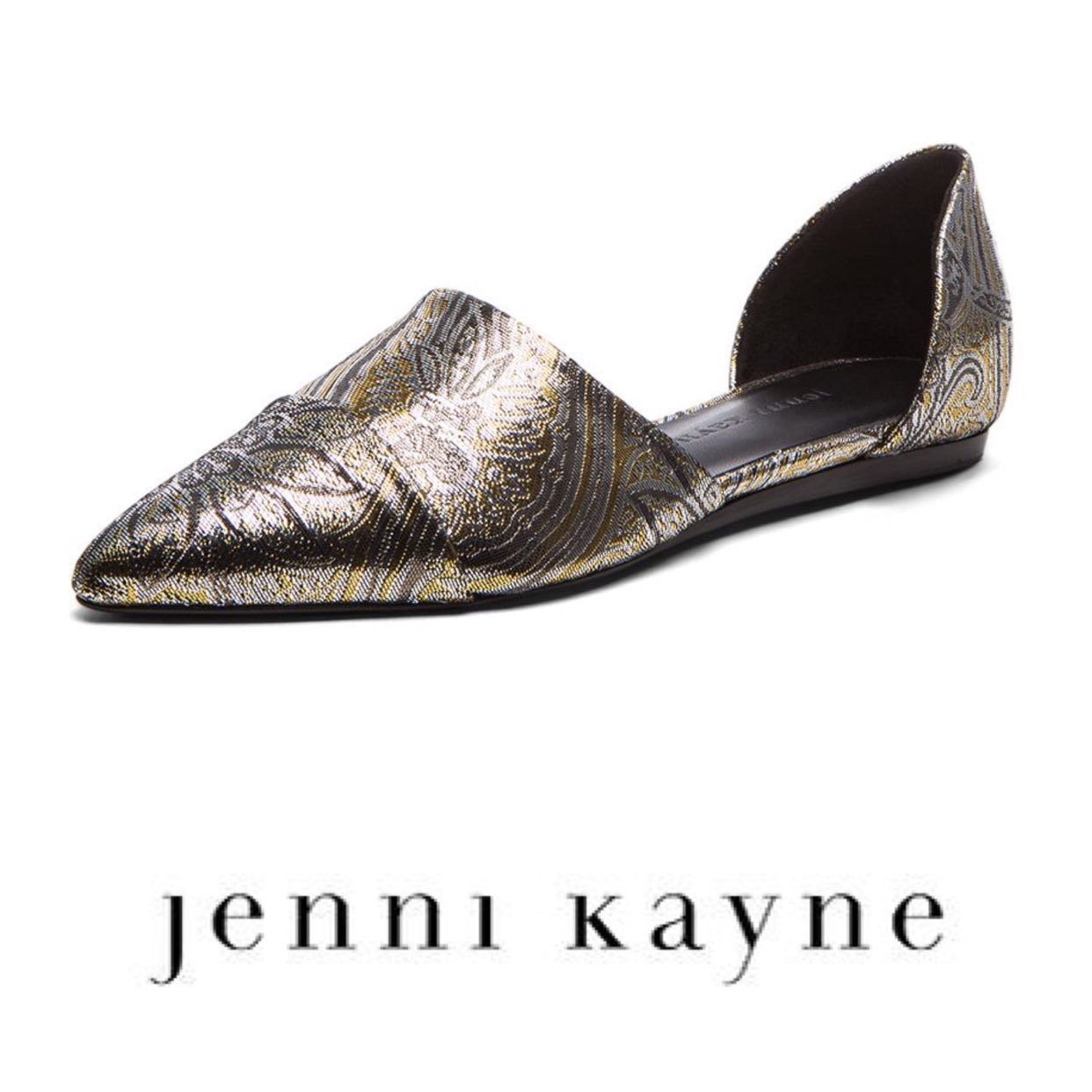 Jenni Kayne Paisley Brocade D'Orsay Flat