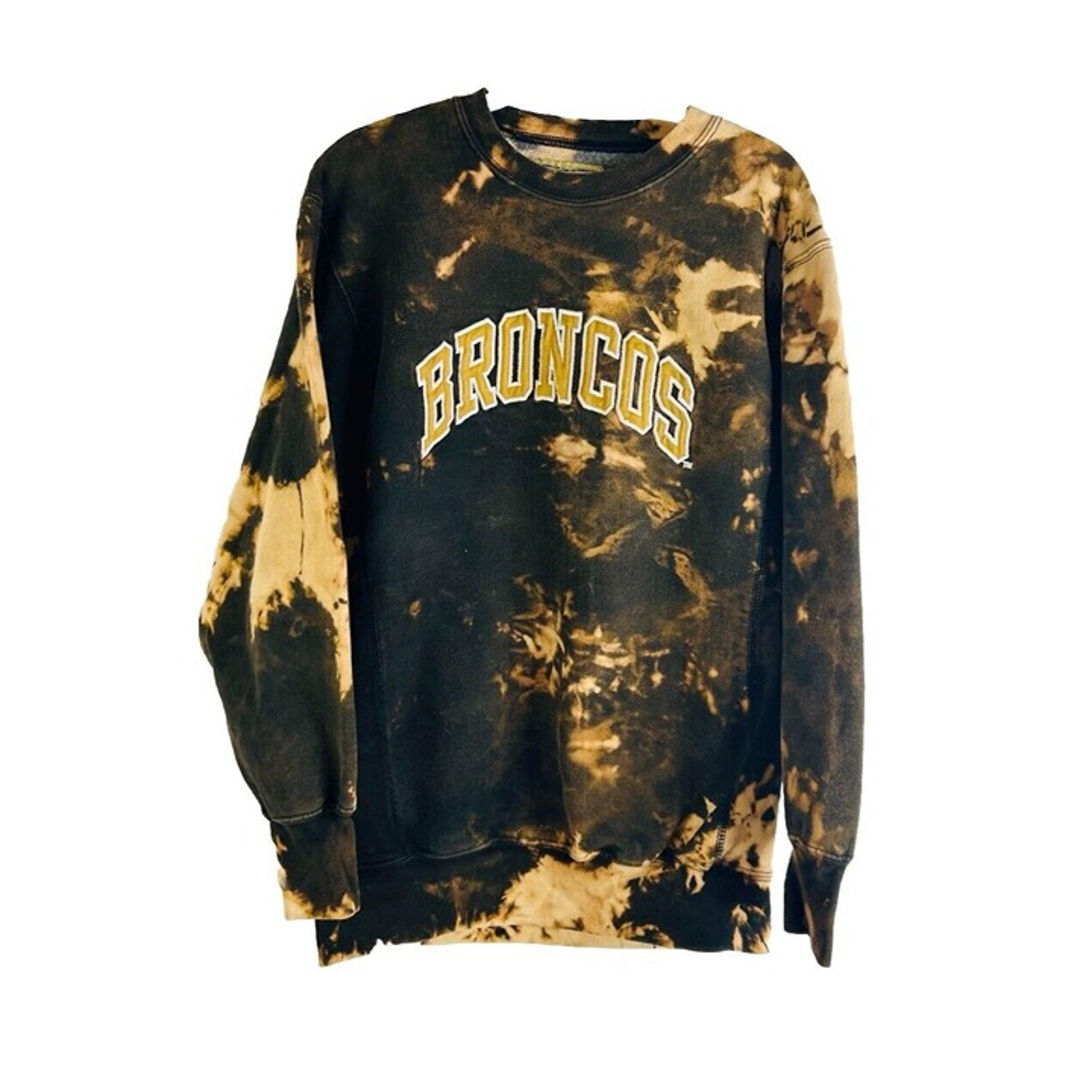 Vintage 90s Denver Broncos Acid Washed Crewneck Sweatshirt Mens Small