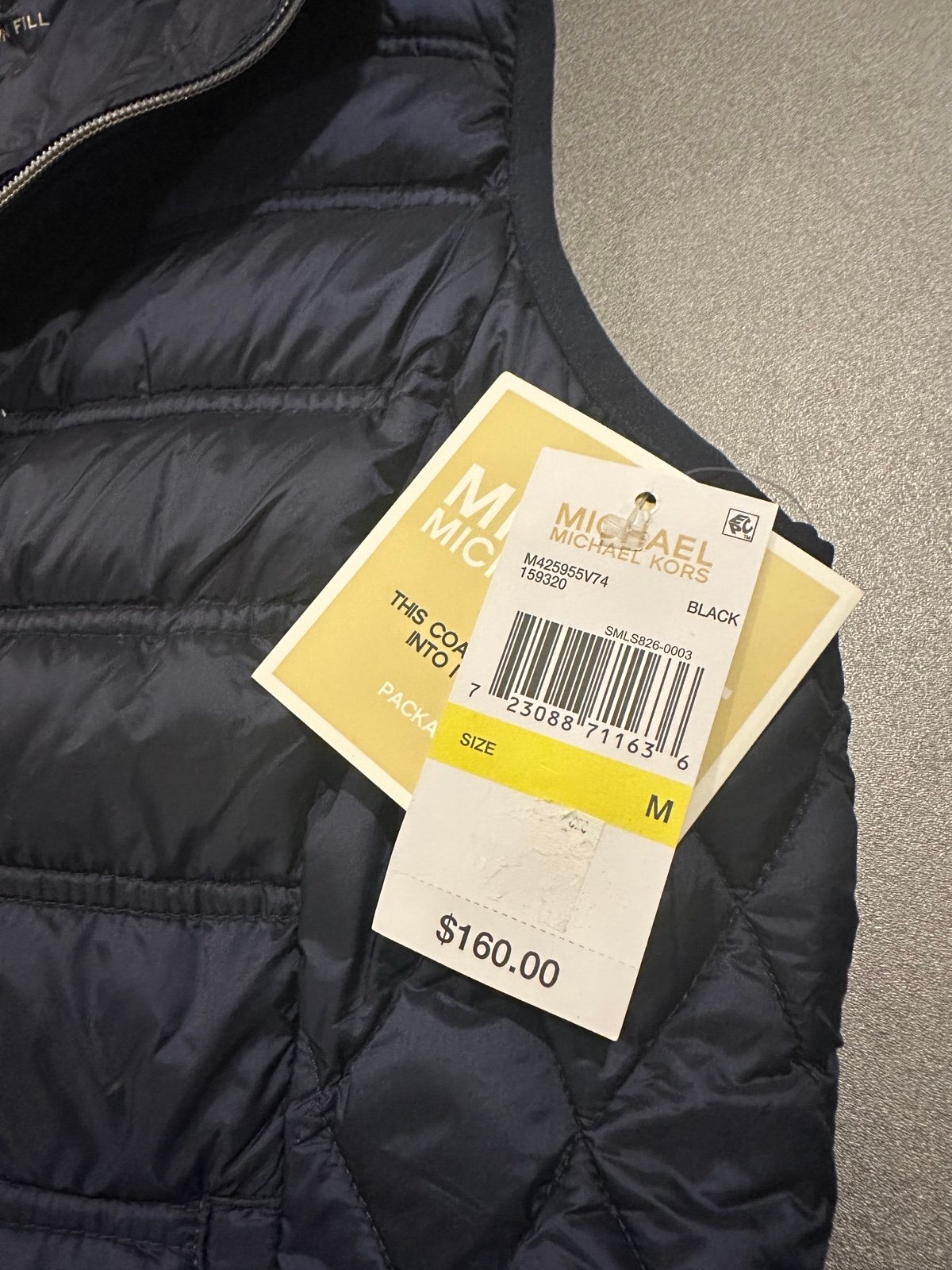 michael kors vest yellow