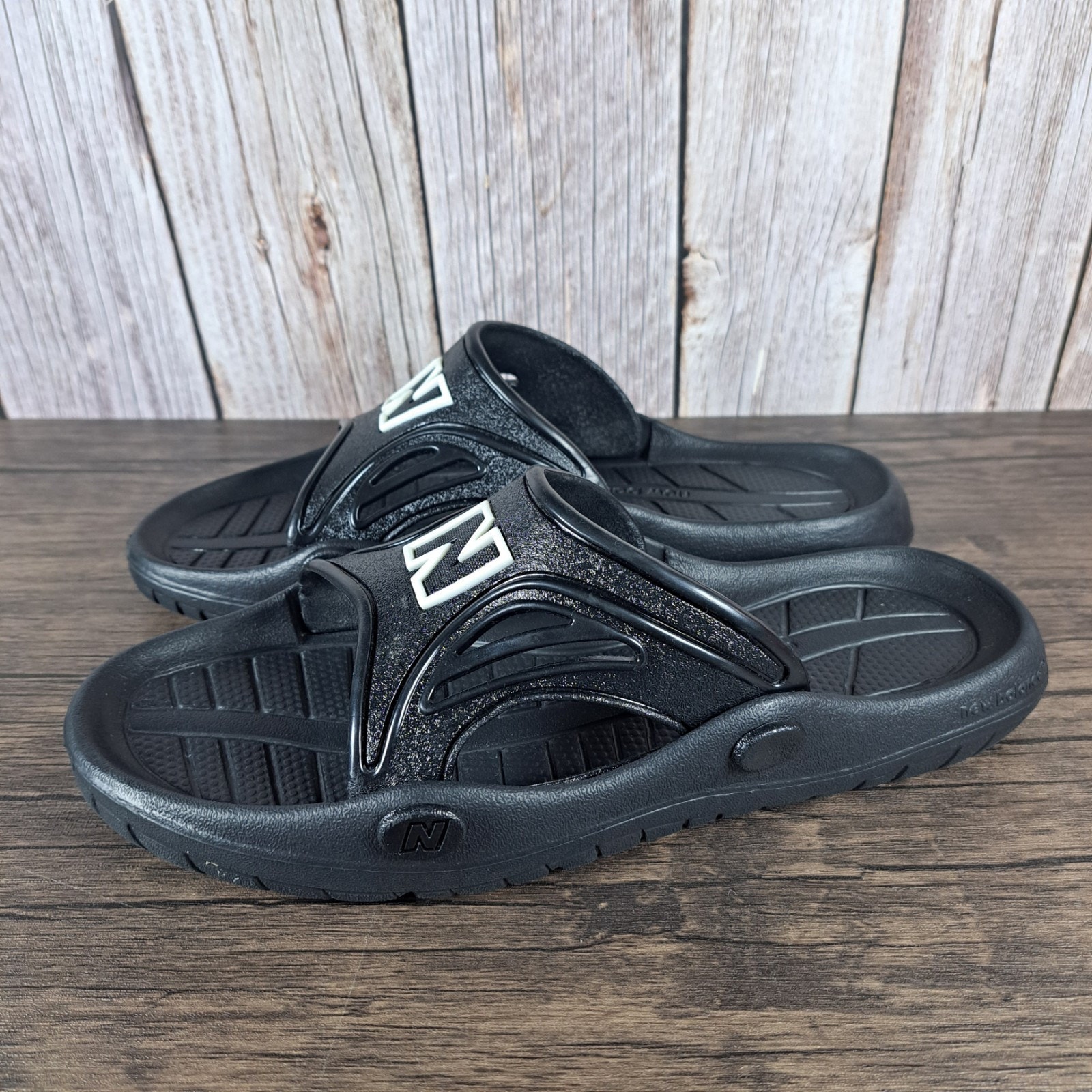 New Balance 102 Slide Sandals Men's Sz 8 Black (NWOB) SM102BK