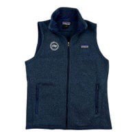 Patagonia Better Sweater Vest Navy Blue Zip Fleece High Neck Pockets Women S