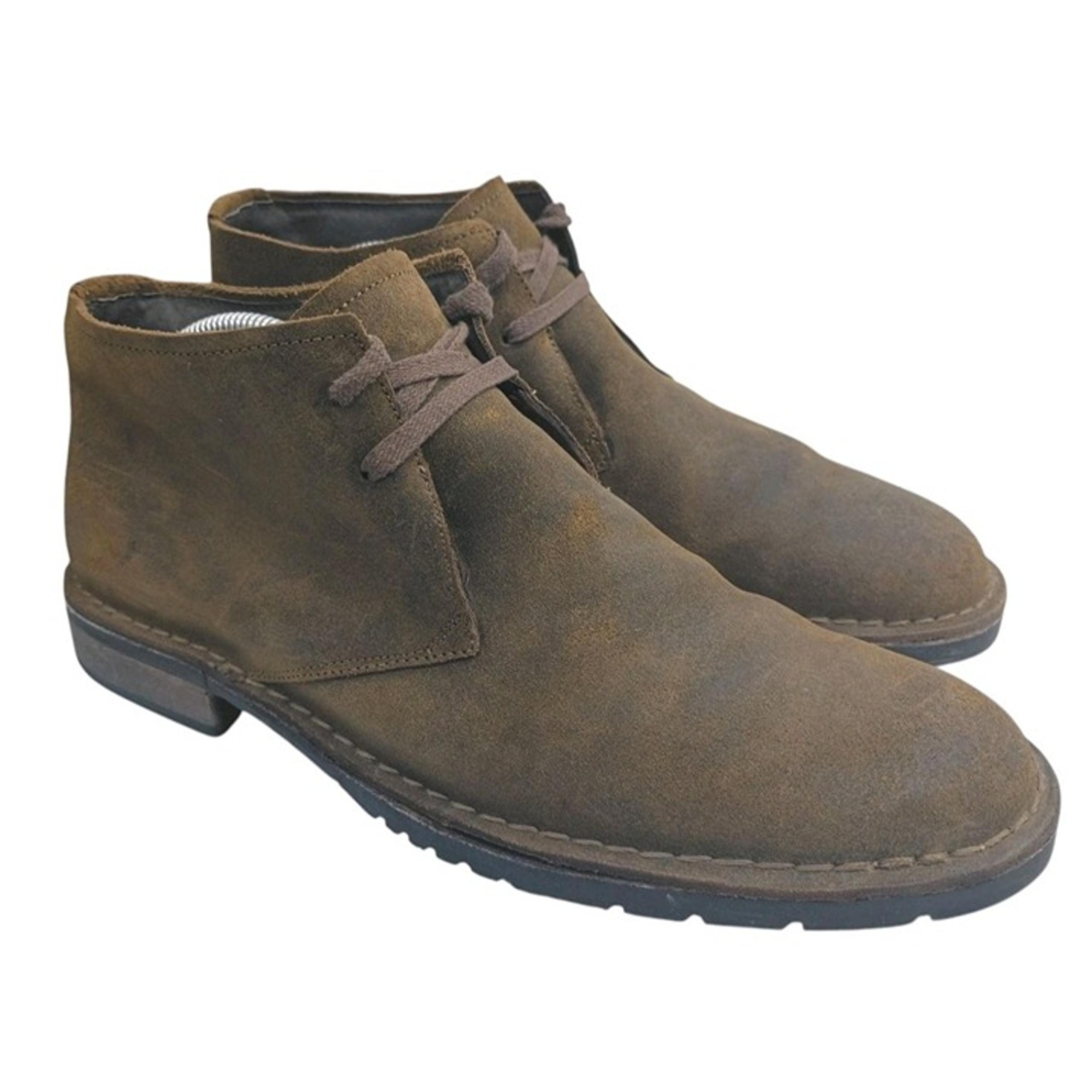 John Varvatos Star USA Chukka Casual Boots Mens Sz 9 Med Brown Leather Mid Shoes