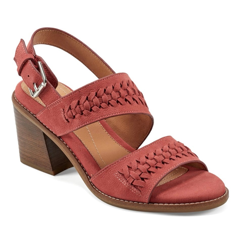 Earth Anty Round Toe Stacked Heel Dress Sandals Size 9.5M