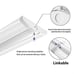 ANTLUX 4FT LED Wraparound Light Fixture 50W Ultra Slim LED Shop Lights