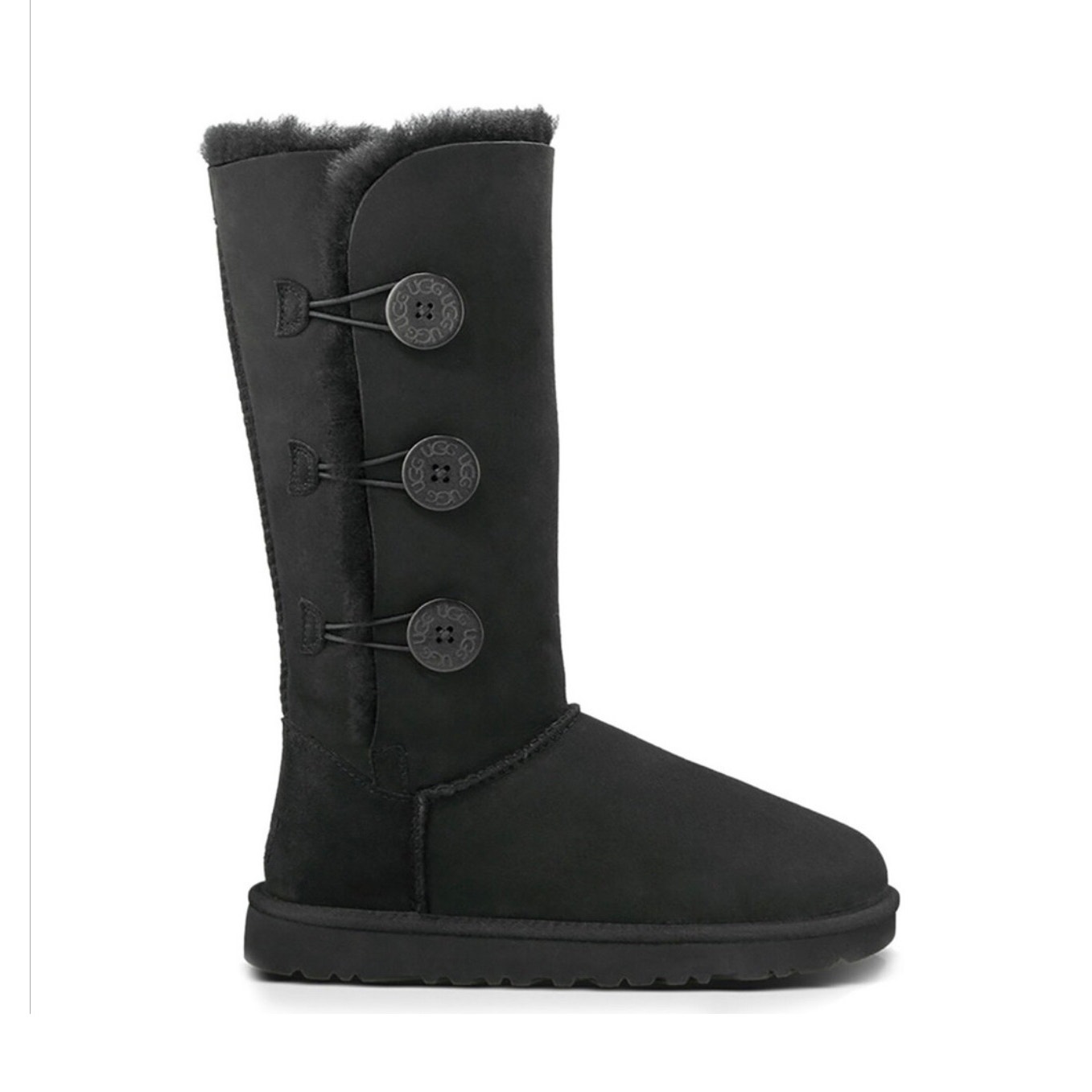 UGG Australia Size 8 Boots Bailey Button Triple Suede Leather Sheepskin Women’s