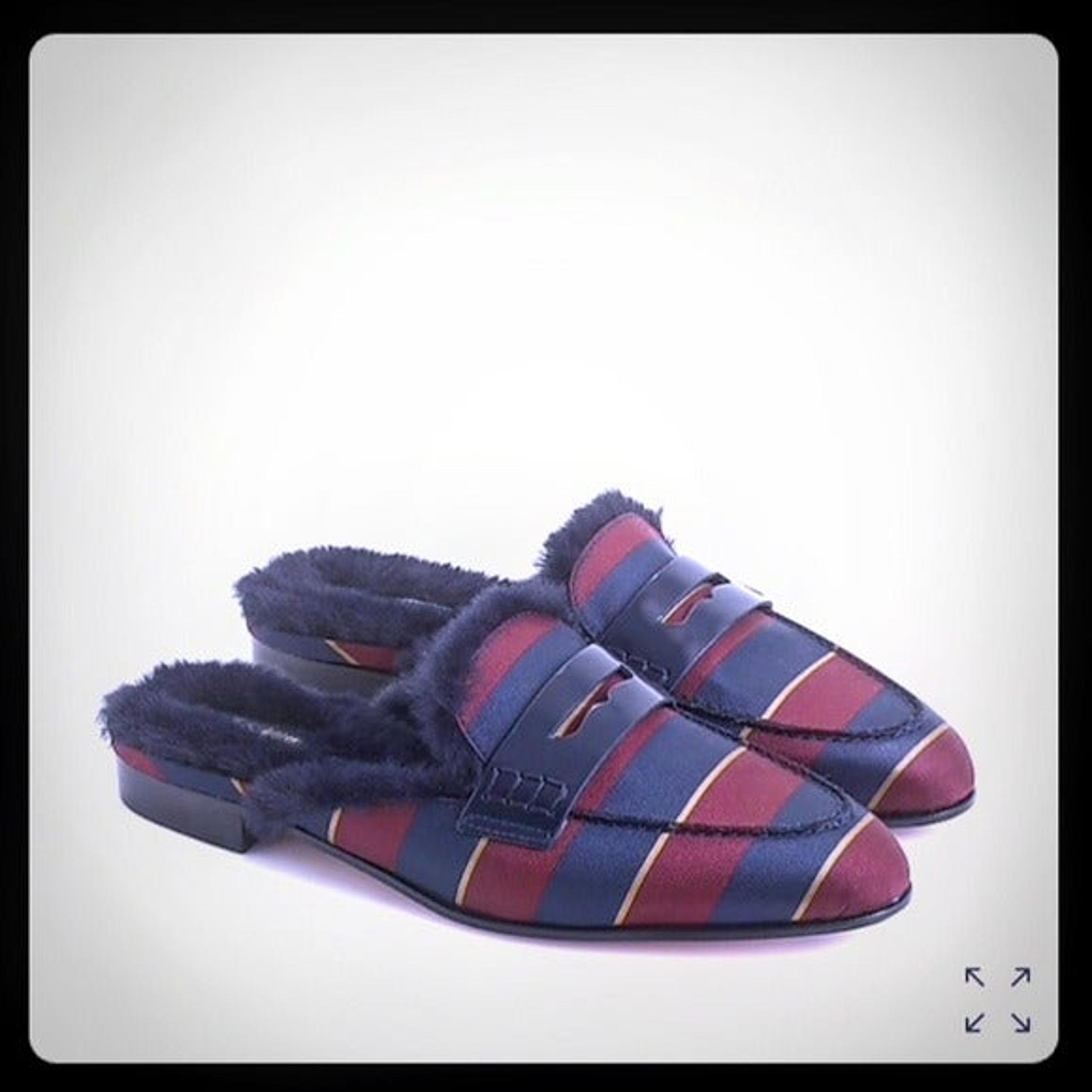 Academy Penny Loafer mule Faux Fur JCrew