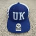 Kentucky Wildcats Hat 47 Trucker Snapback Blue Straight 8 3D Logo Mesh Back Cap