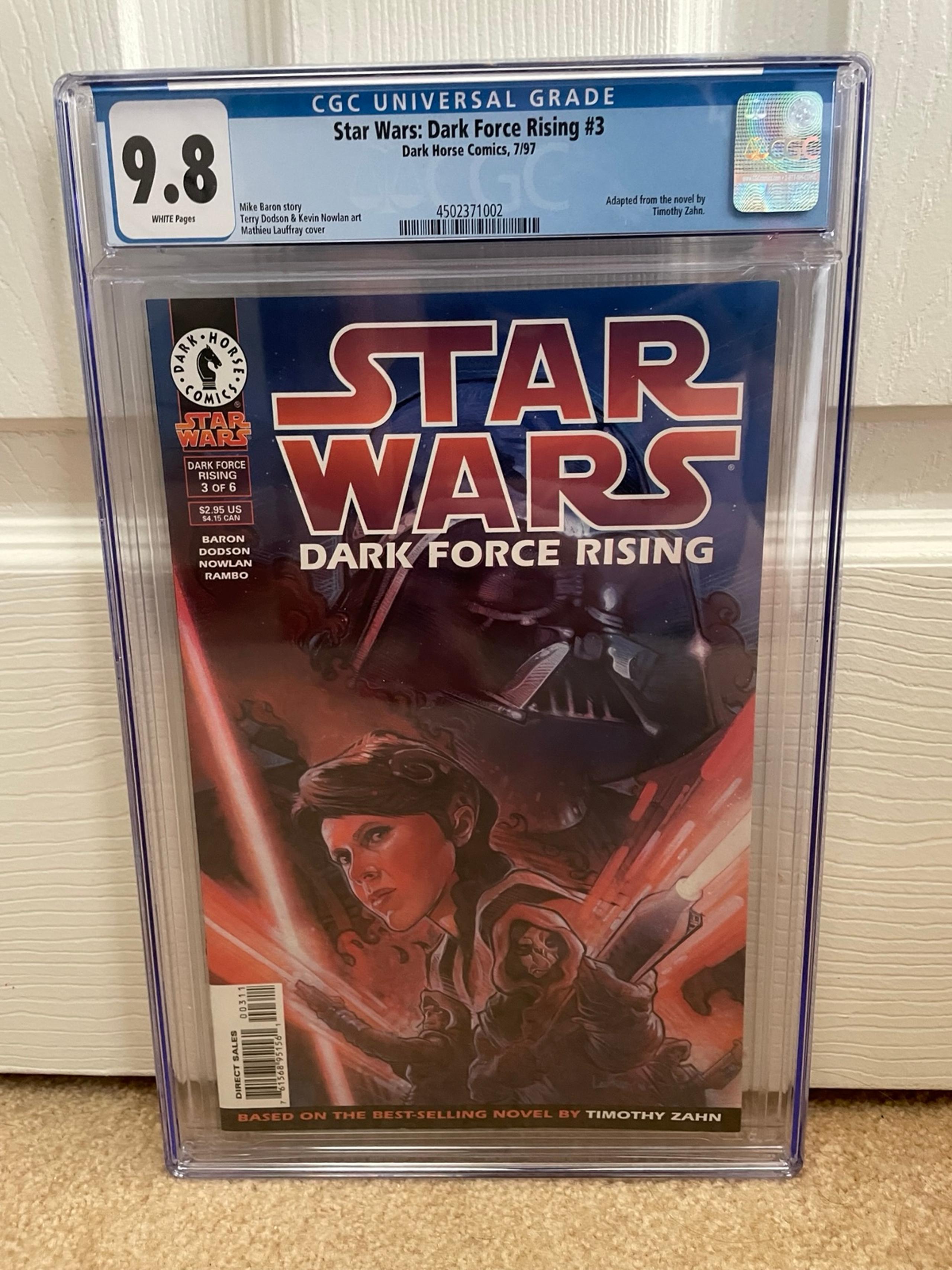 Star Wars: Dark Force Rising #3 in CGC 9.8 White Pages, Timothy Zahn