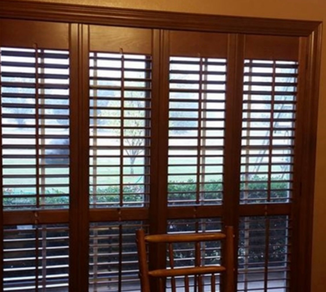 Wooden Blinds …Very Nice Louvered…. Custom Made (Five 5)Sets Available
