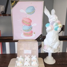 Macaroon, bunny, macaroon wall, art, and bunny macaroons