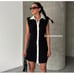 CHANEL VIBES!!! ZARA BLOGGER FAVE!!! Contrasting Mini Dress (M)