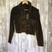 NWT All Saints Pat Black Trucker Denim Double Button Jacket Size 0