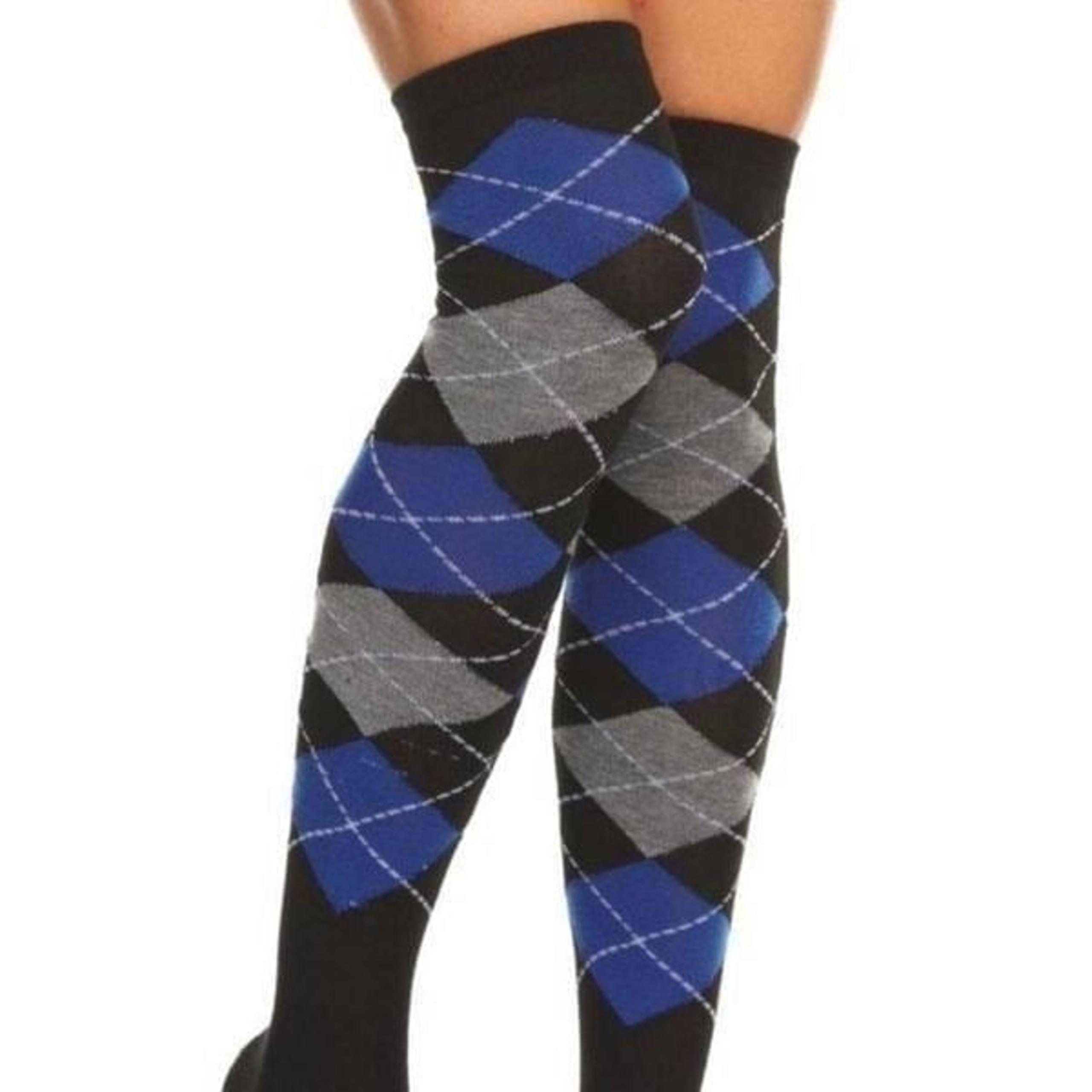 Thigh High Argyle Socks