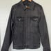 Zara Man Black Denim Jacket Button Down Size L