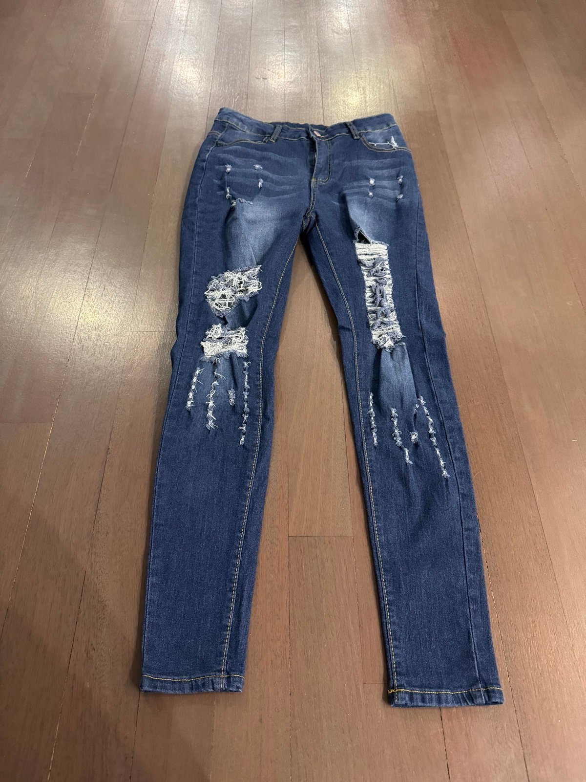 Women's ripped denim jeans. Size XS ×9