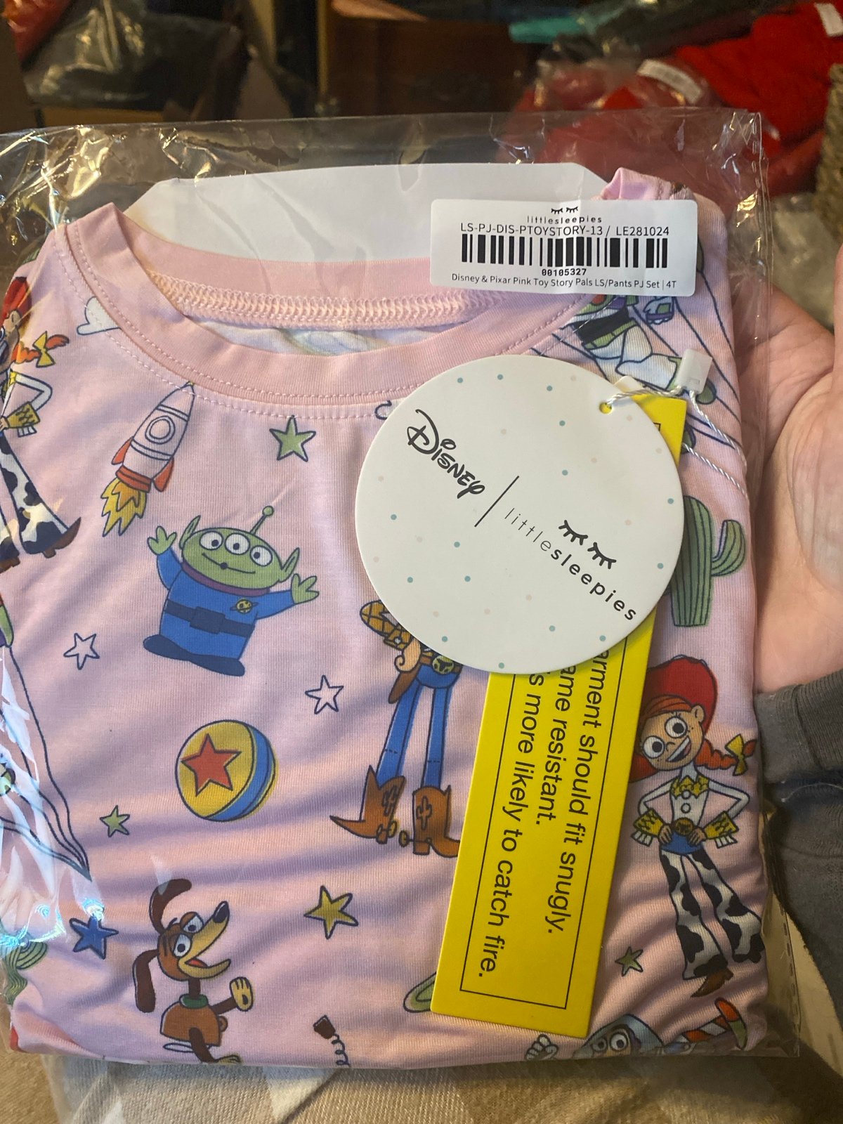 Little Sleepies PINK Toy Story 4T long sleeve two piece