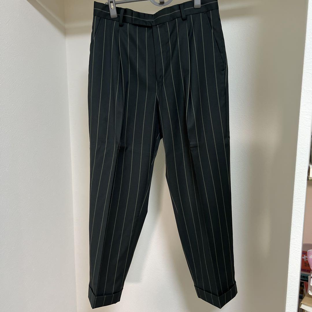 GUILTY PARTIES Striped Slacks Black