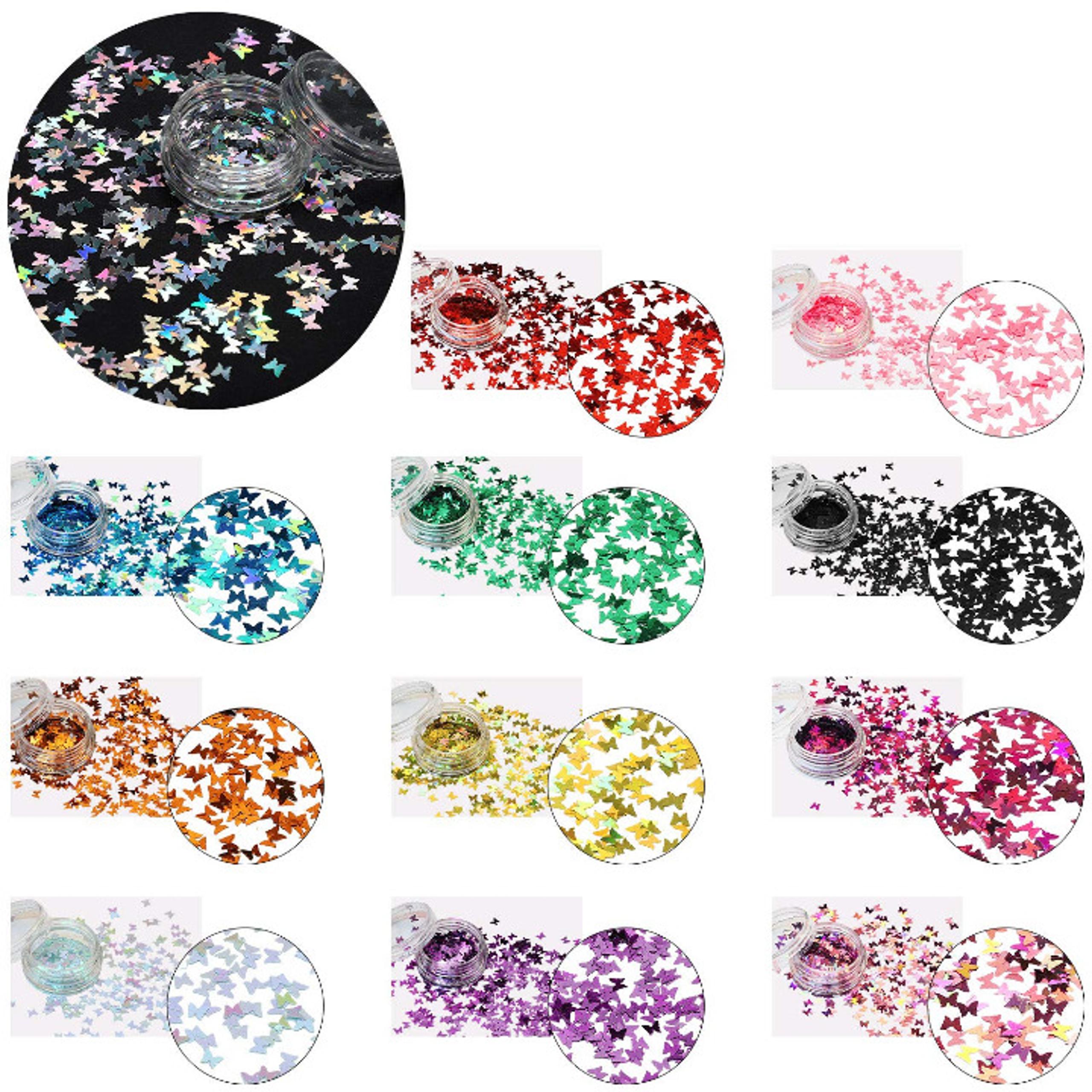 3D Butterfly Nail Art Flakes 24 Boxes