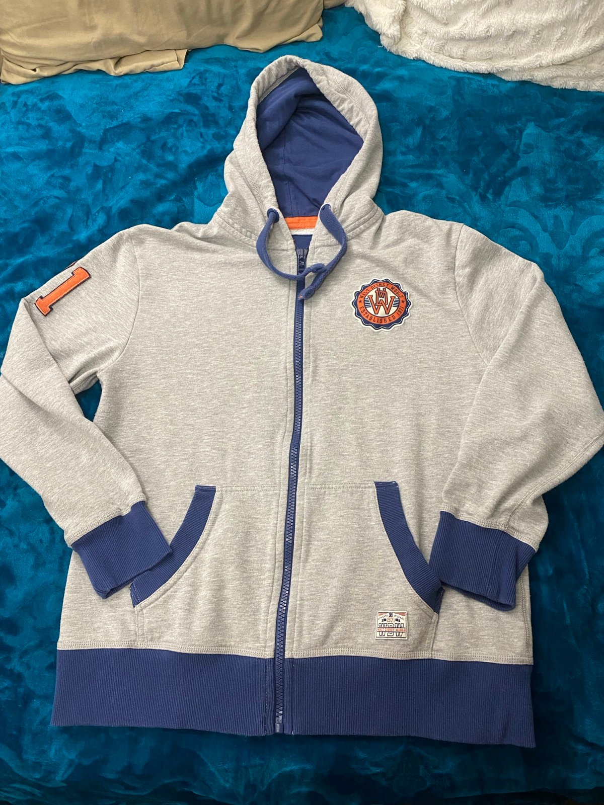 Walt Disney World Parks 1971 Men’s Large Full Zip Hooded Sweatshirt Jacket