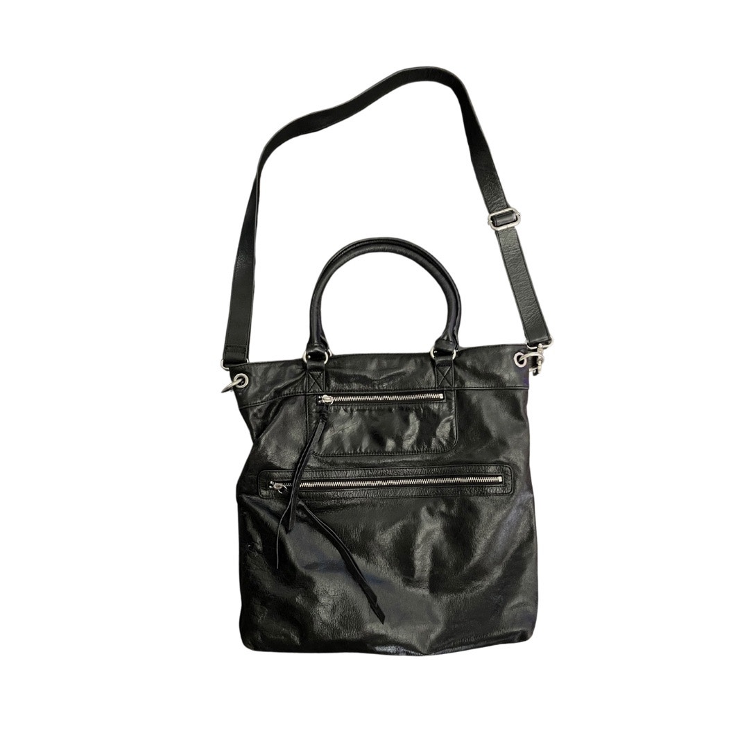Halogen Soft black Leather Crossbody Bag Purse Tote with shoulder strap