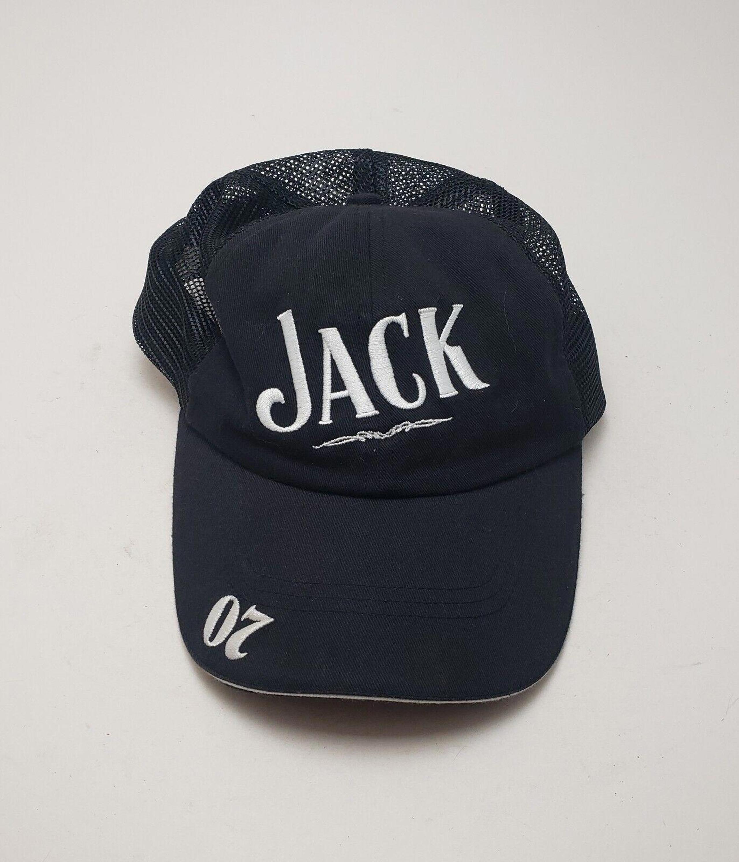 Mens Jack Daniels 2008 Whiskey Black Baseball Hat Cap Adjustable Strap Mesh Back