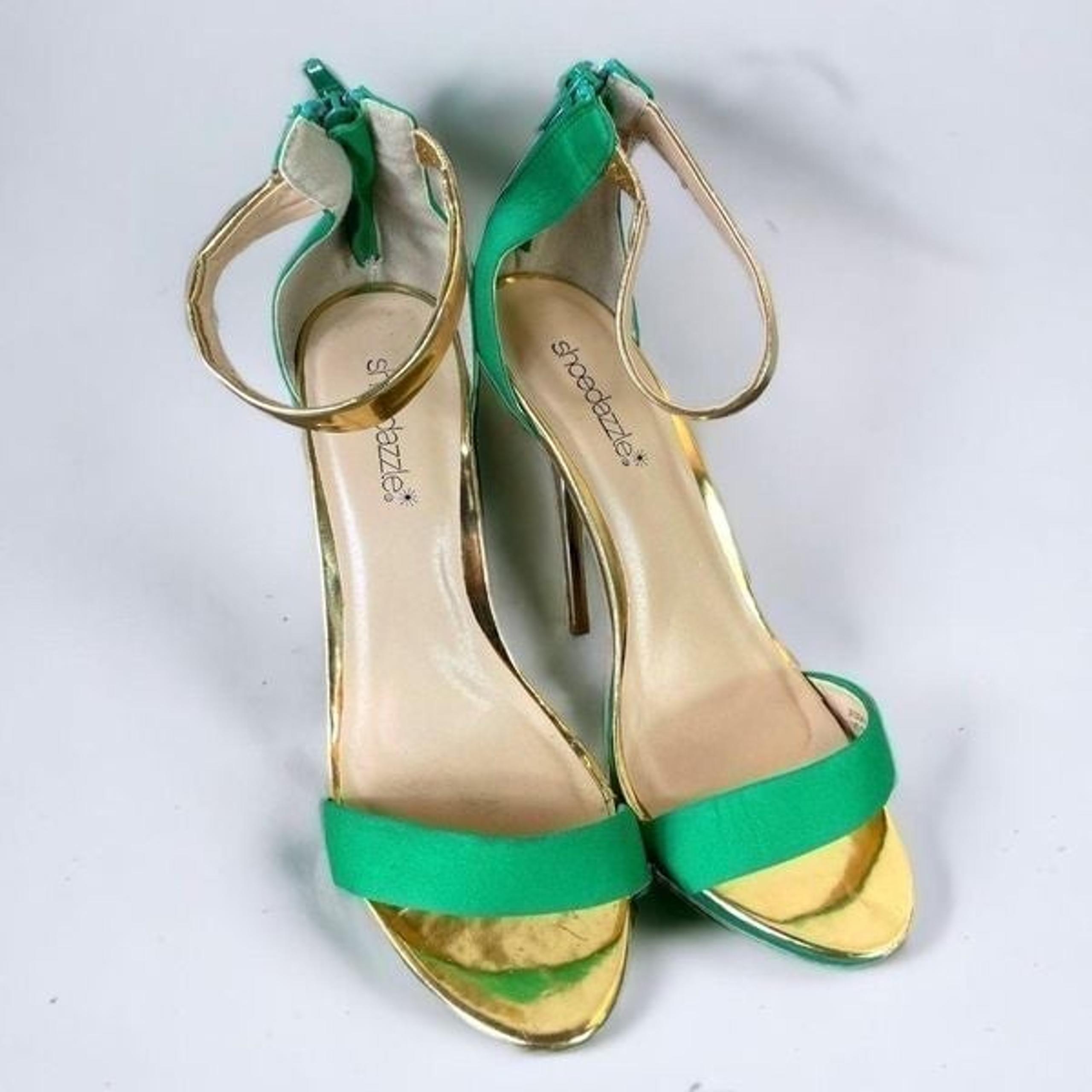 Heel Sandals Open Toe Pump Size 8.5 Womens Stilettos Shoes Heels Party Green