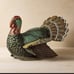 Turkey John Derian Beaded Novelty Turkey Plush Pillow 16 x 15 Brand New.