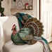 Turkey John Derian Beaded Novelty Turkey Plush Pillow 16 x 15 Brand New.