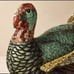 Turkey John Derian Beaded Novelty Turkey Plush Pillow 16 x 15 Brand New.