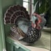 Turkey John Derian Beaded Novelty Turkey Plush Pillow 16 x 15 Brand New.