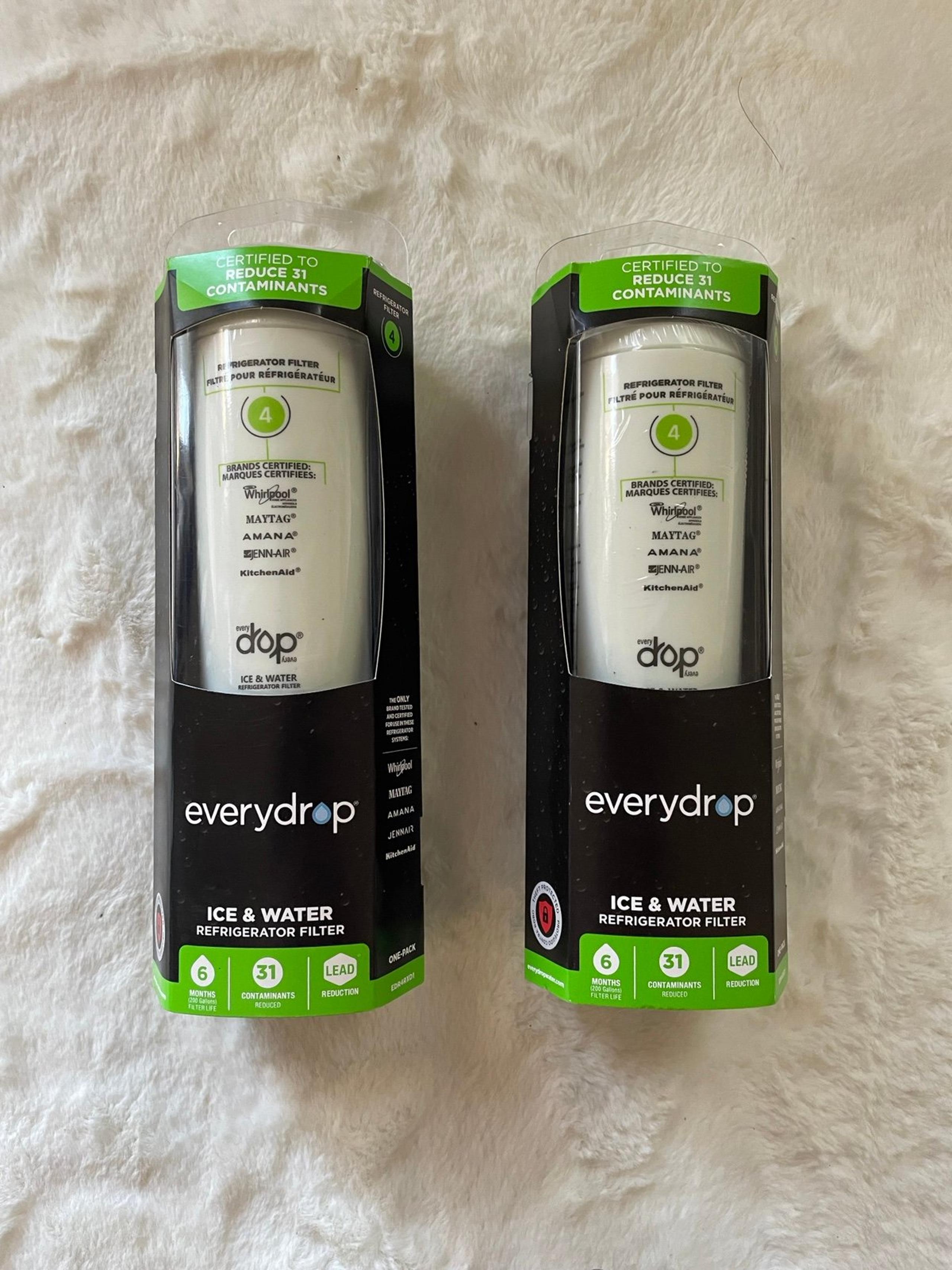 2packs Everydrop Whirlpool EDR4RXD1 ice water refrigerator filter