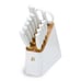 12 Piece Knife Block Set,White and Gold
