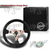 NRG 14 Hydro Dipped Floral Black Leather 350MM Steering Wheel RST-036FL-R 350MM