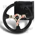NRG 14 Hydro Dipped Floral Black Leather 350MM Steering Wheel RST-036FL-R 350MM