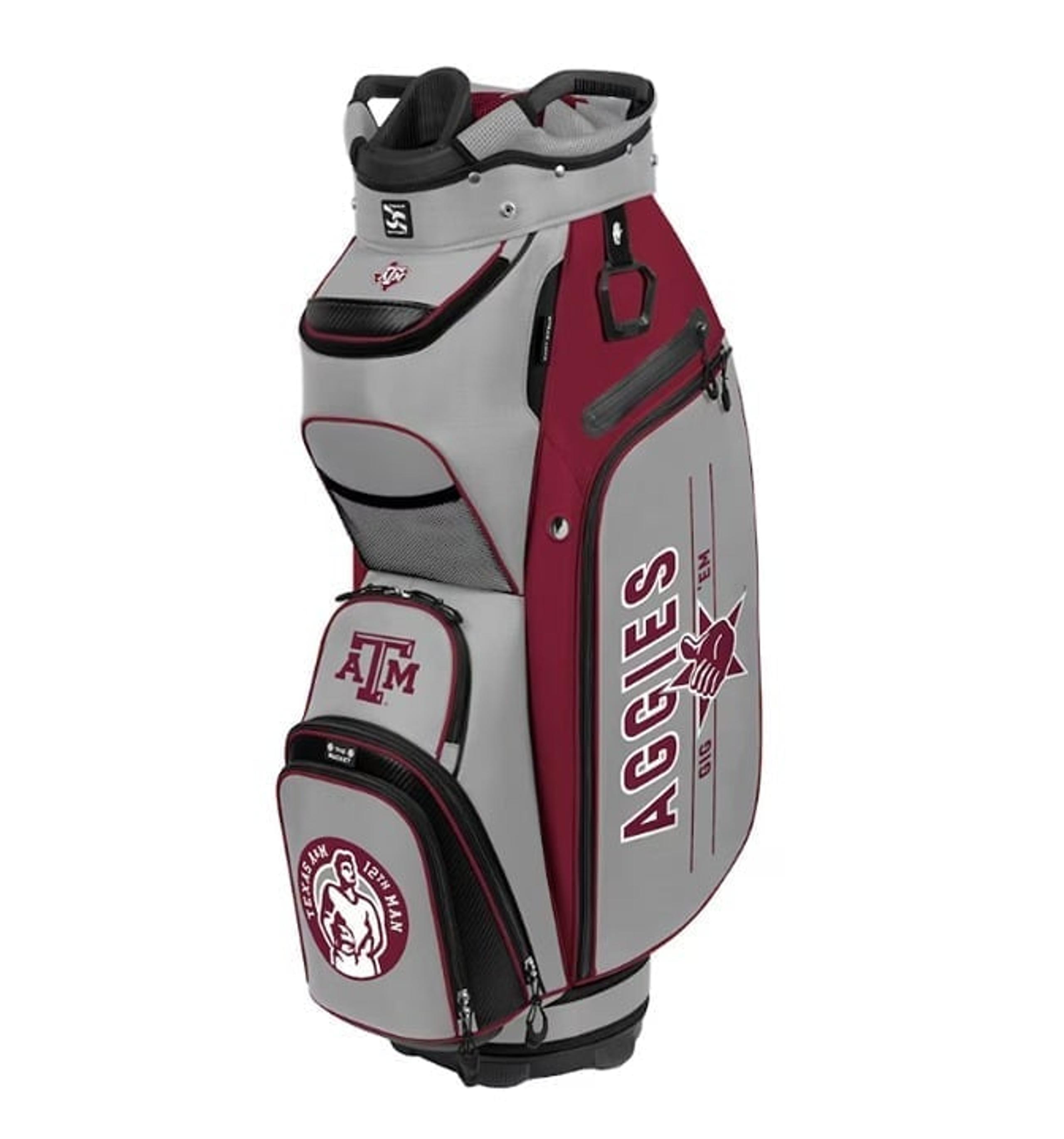 Texas A&M WinCraft Bucket III Cooler Cart Golf Bag - MAROON or GREY BAG