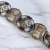 Vintage Scottish miracle bracelet with inlaid agate stoned