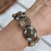 Vintage Scottish miracle bracelet with inlaid agate stoned