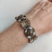 Vintage Scottish miracle bracelet with inlaid agate stoned