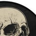 Round Skull Area Rug 4ft - Skull Rose Flower Black Round Carpet Non-Slip Rug.